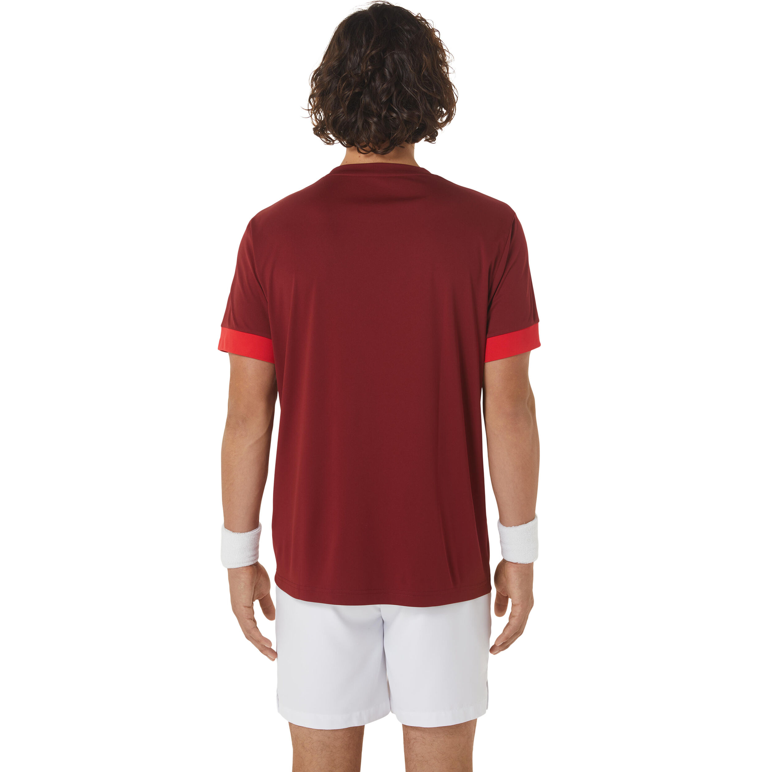 Court Shortsleeve Tee T-Shirt Herren - Dunkelrot, Rot
