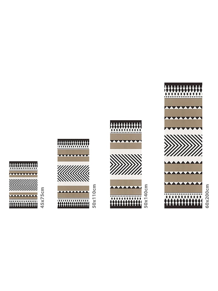 Selecta Stor Softvinyl-Teppich in Beige/ Schwarz/ Weiß günstig kaufen