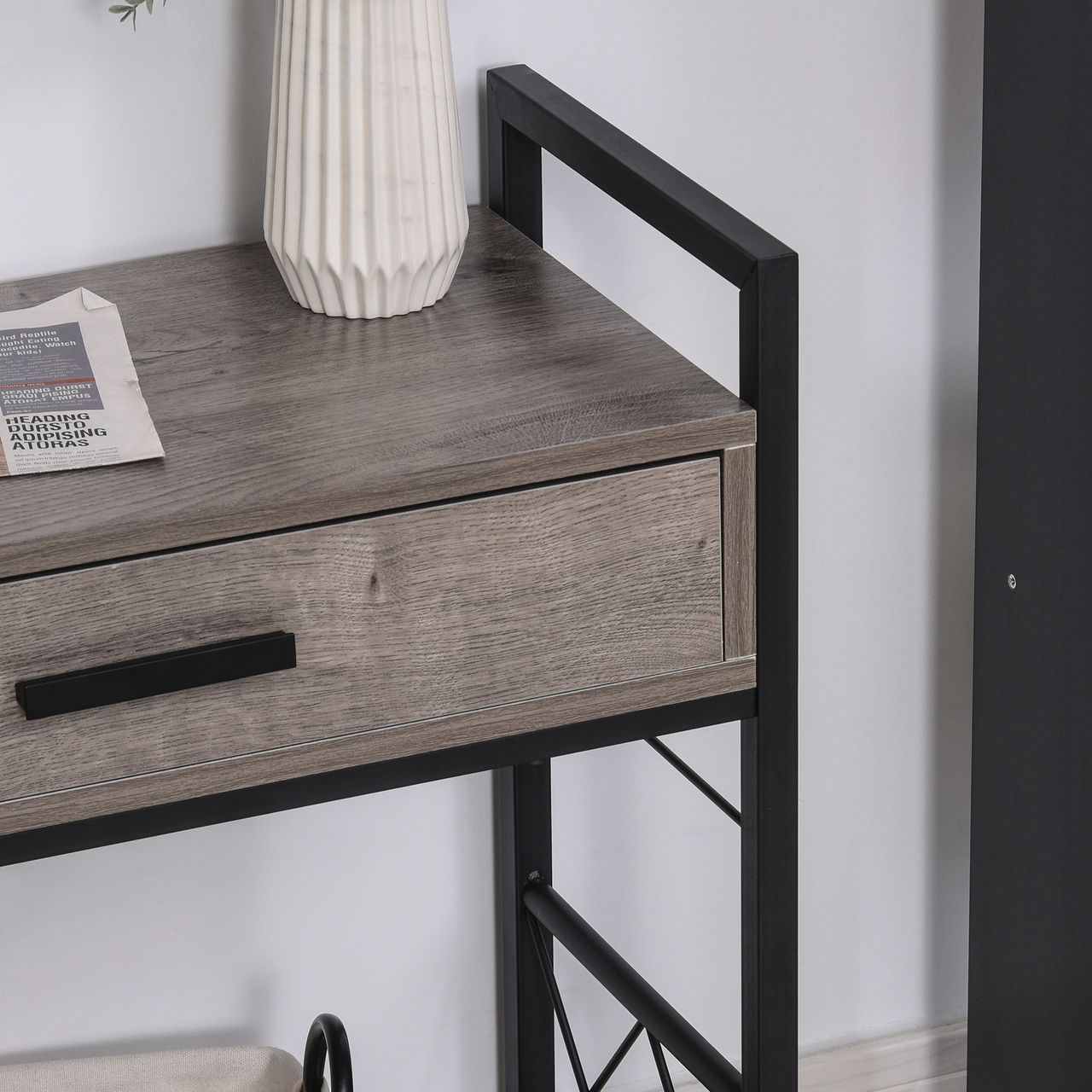 HOMCOM Beistelltisch Servierwagen mit Schublade Ablage Küchenwagen Sideboard