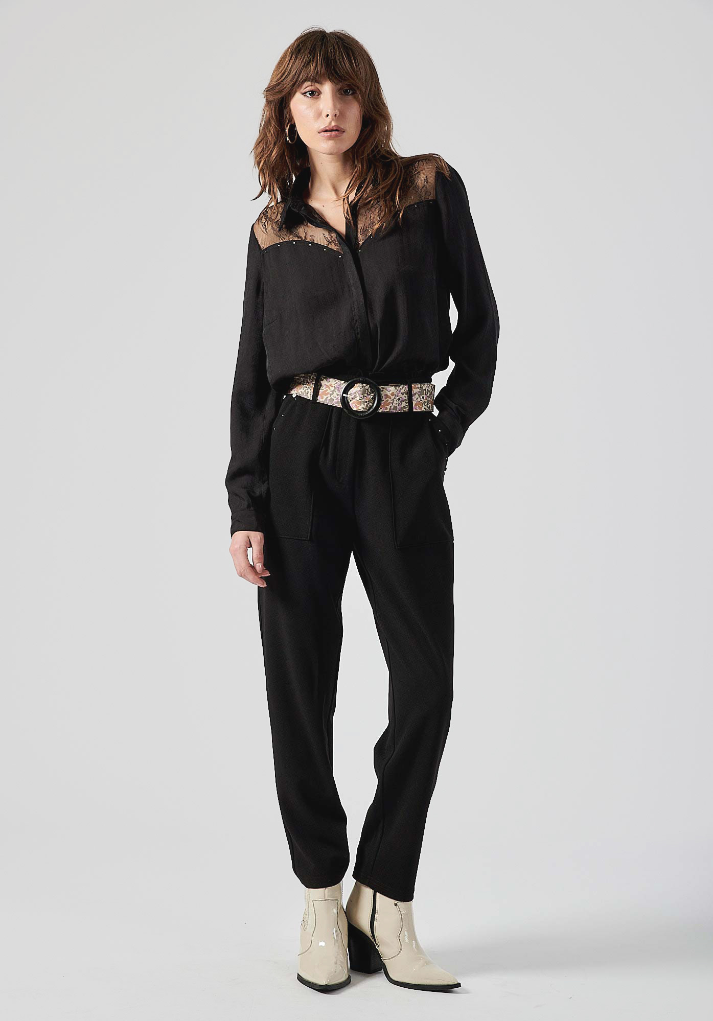 CLAY   Pantalon noir Femme