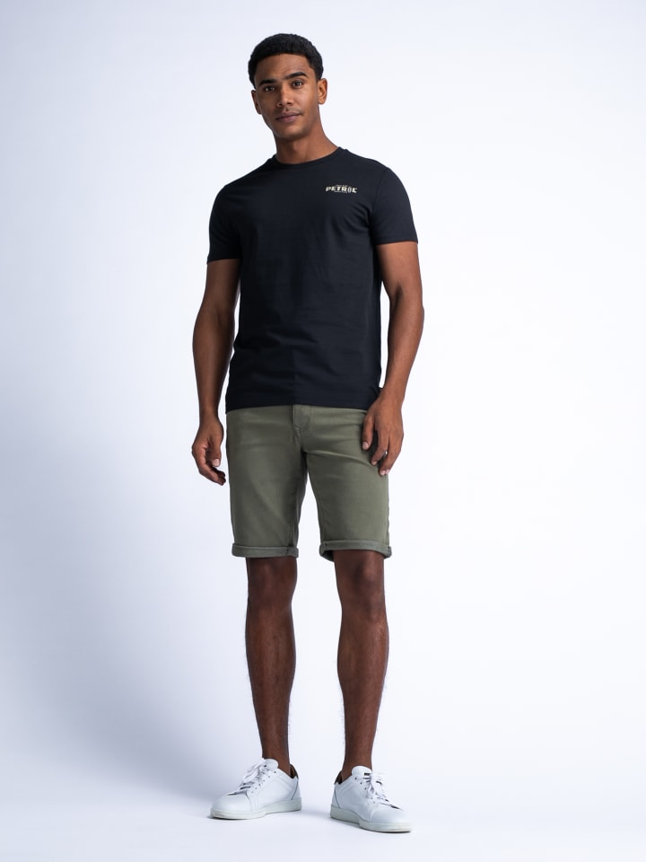 Petrol Industries Jackson Farbige Denim-Shorts Sungreet in Grün günstig kaufen