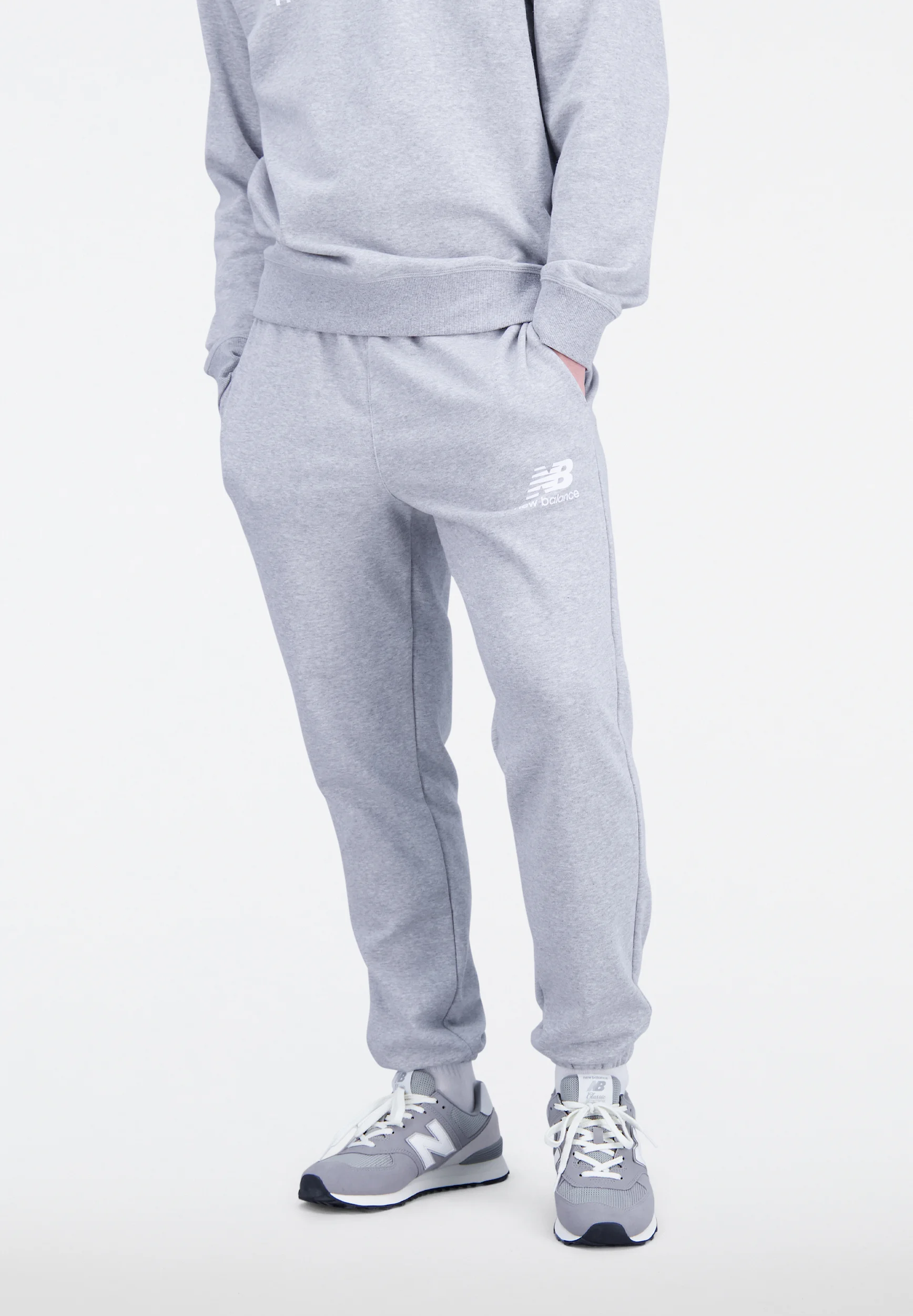New Balance ESSENTIALS STACKED LOGO FRENCH TER - Pantalón deportivo