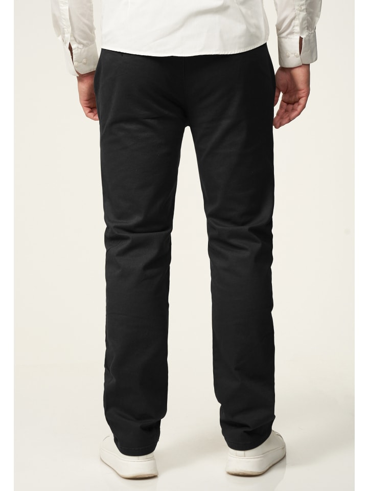DAILY COTTON Chinohose - DCDAVIE Chino Hose Jeans Stoffhose Straight-Fit in Schwarz günstig kaufen