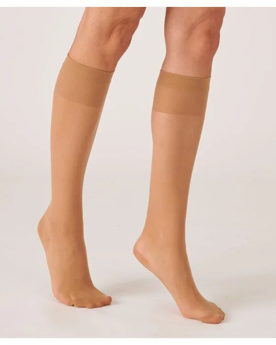 Lot de 4 paires de mi-bas mousse 20 deniers.