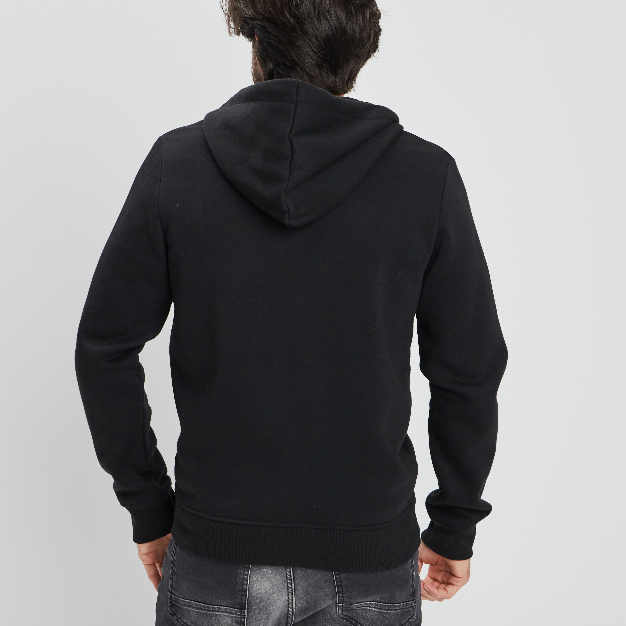 Sweat zippé à capuche Creeks noir homme | La Halle