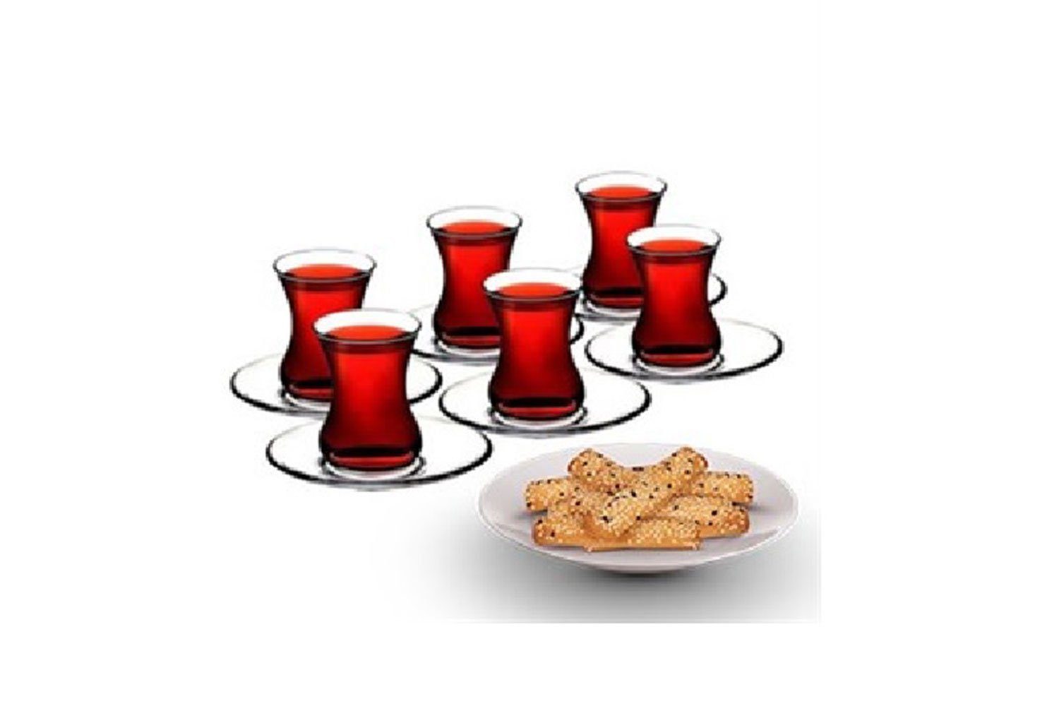 Pasabahce Gläser-Set Fit, Glas, Teeglas Set 12 Teilig, Spülmaschinengeeignet
