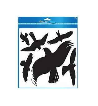 AVERY Zweckform 4485 Warnvögel Fensterfolie Schwarz 98 x 51 mm 1 Blatt à 6 Etiketten