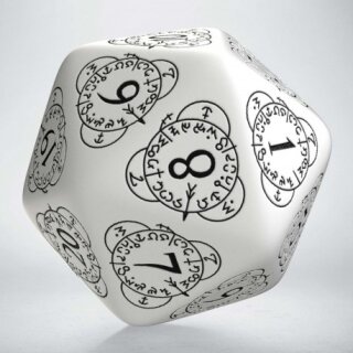 W20 white & black Card Game Level Counter 30mm (1)