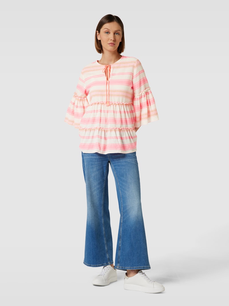 Blusenshirt mit Streifenmuster in offwhite