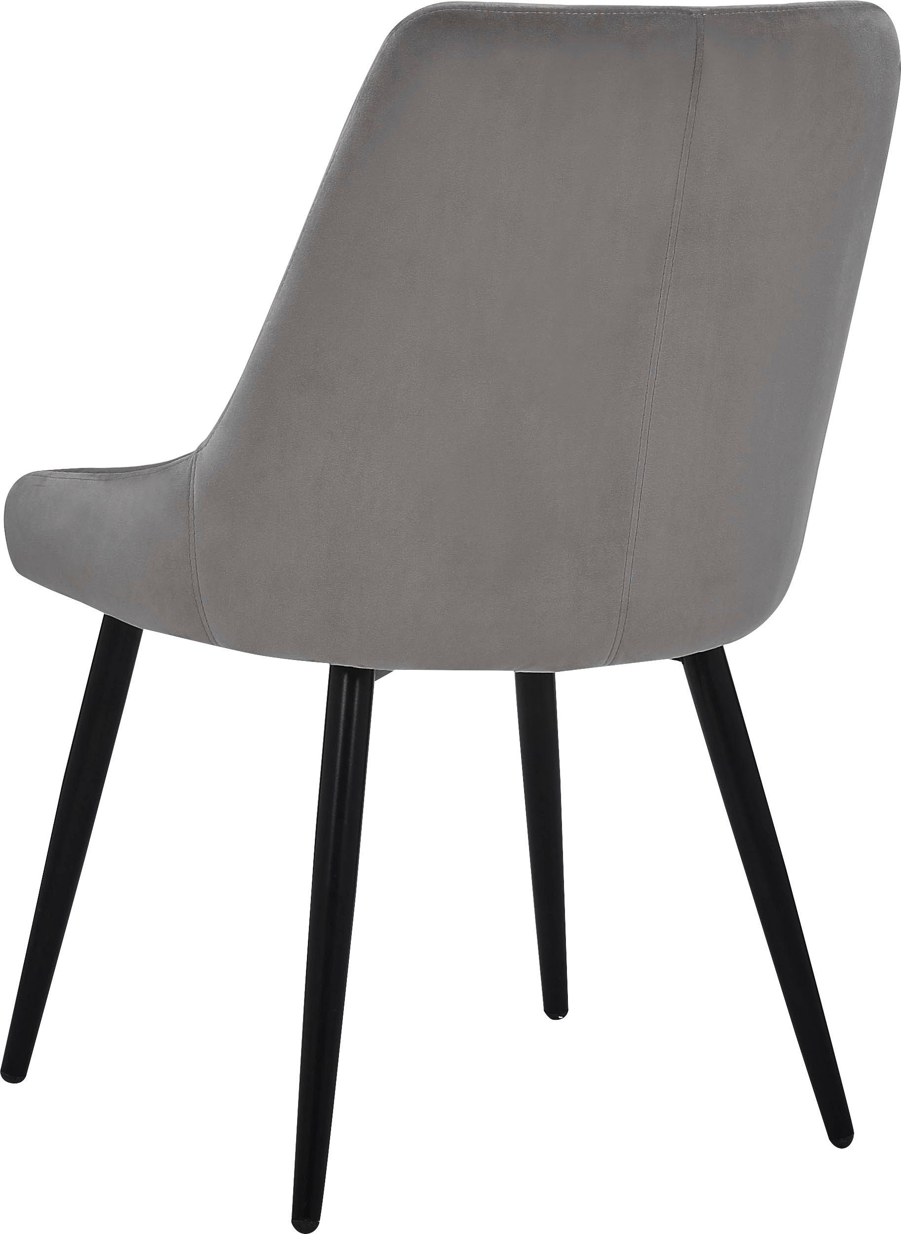 Leonique Esszimmerstuhl Bondy (Set), Polsterstuhl 2er-Set mit Ziernähten im Rückenpolster