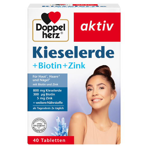 DOPPELHERZ Kieselerde Biotin Zink Tabletten  40 St  Tabletten