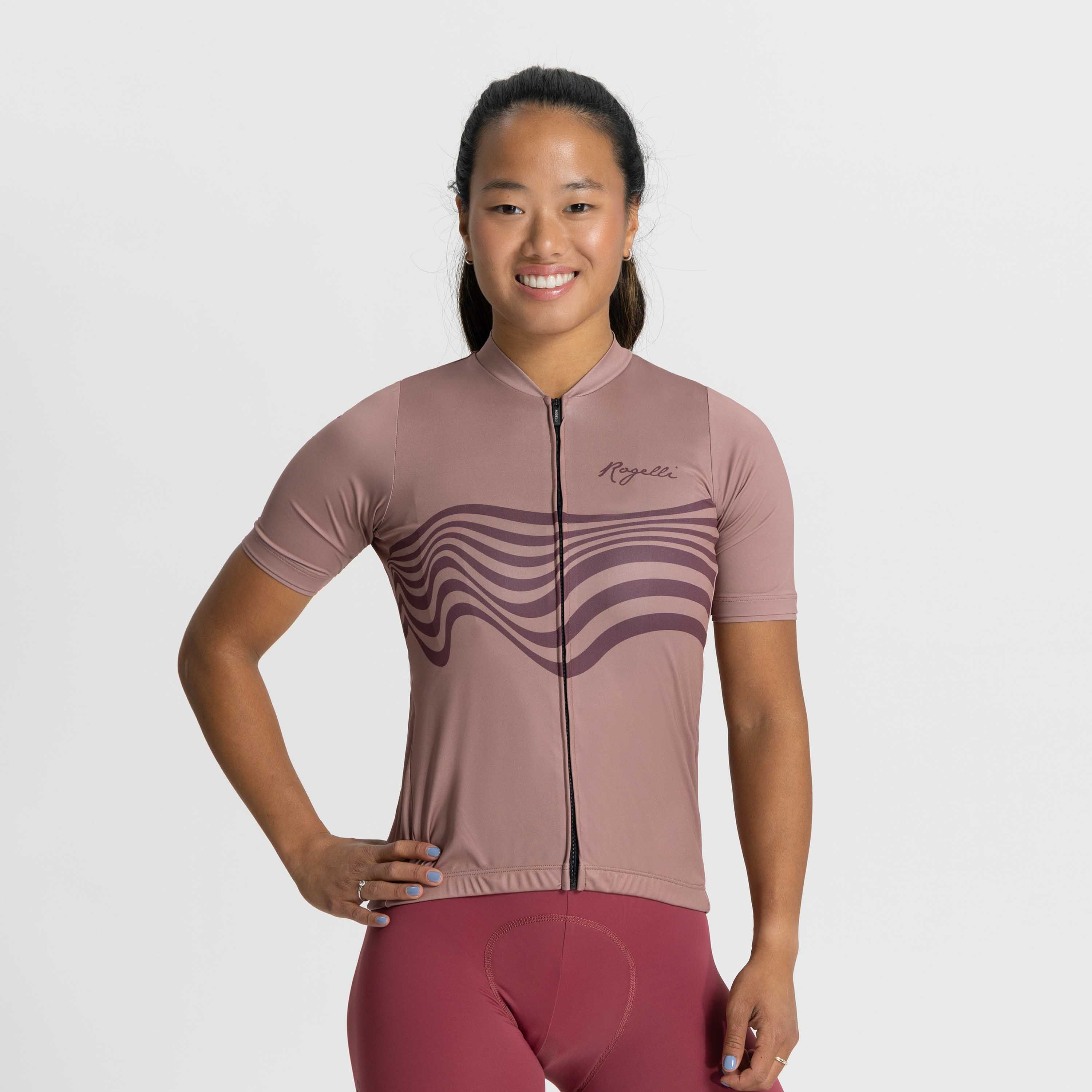 Rogelli Diaga Rosa Damen Radtrikot Kurzarm