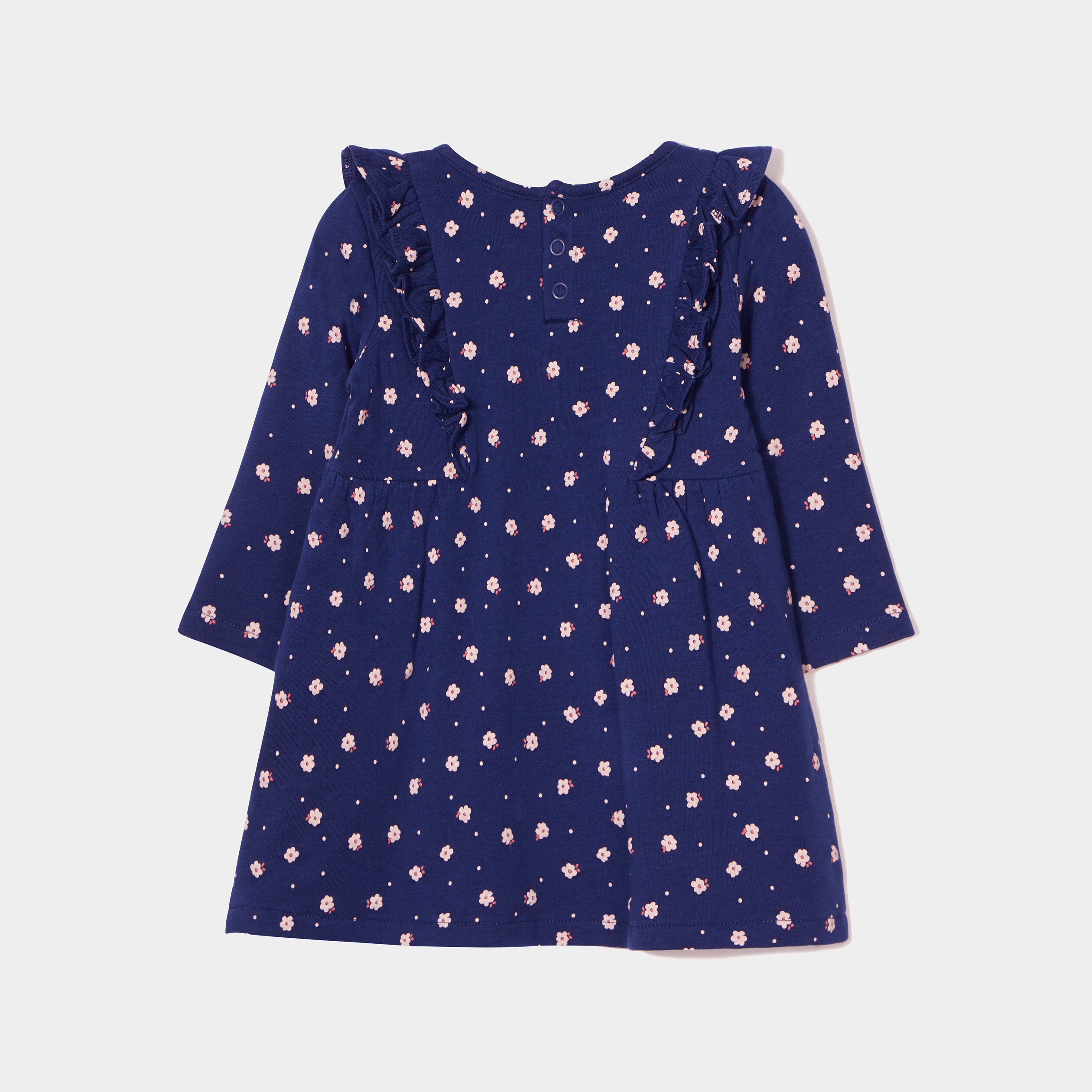 Ensemble robe et legging coton bleu marine bébé fille | La Halle
