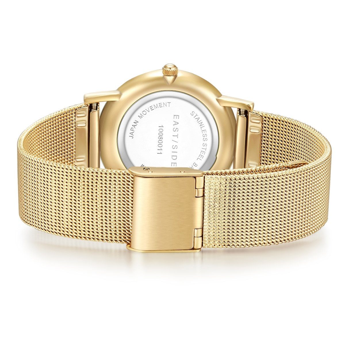 Eastside Automatikuhr Cassina gelbgold, mit Edelstahl-Armband
