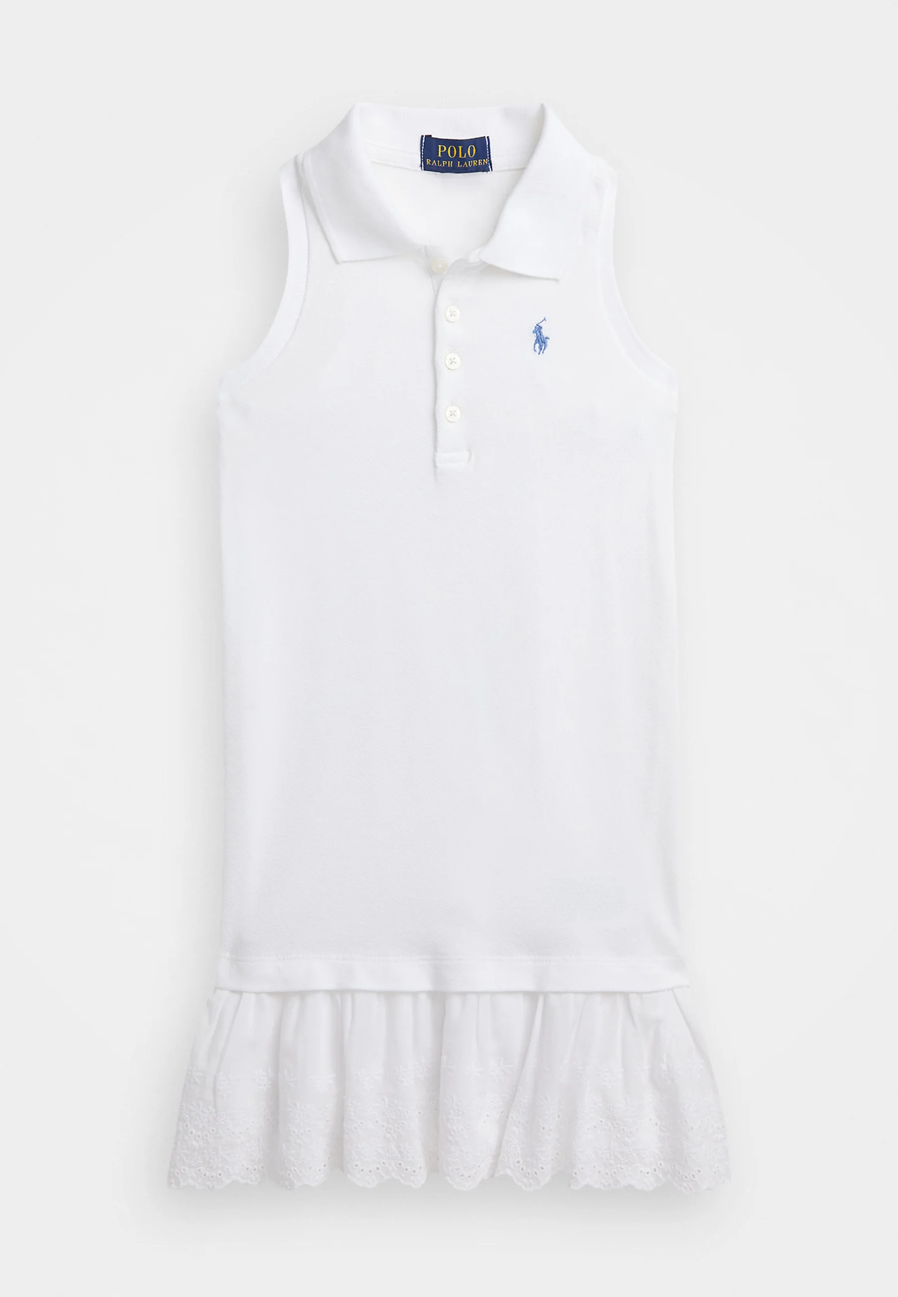 Vestido tipo polo de malla elástica con ojales de Polo Ralph Lauren - Vestido de verano