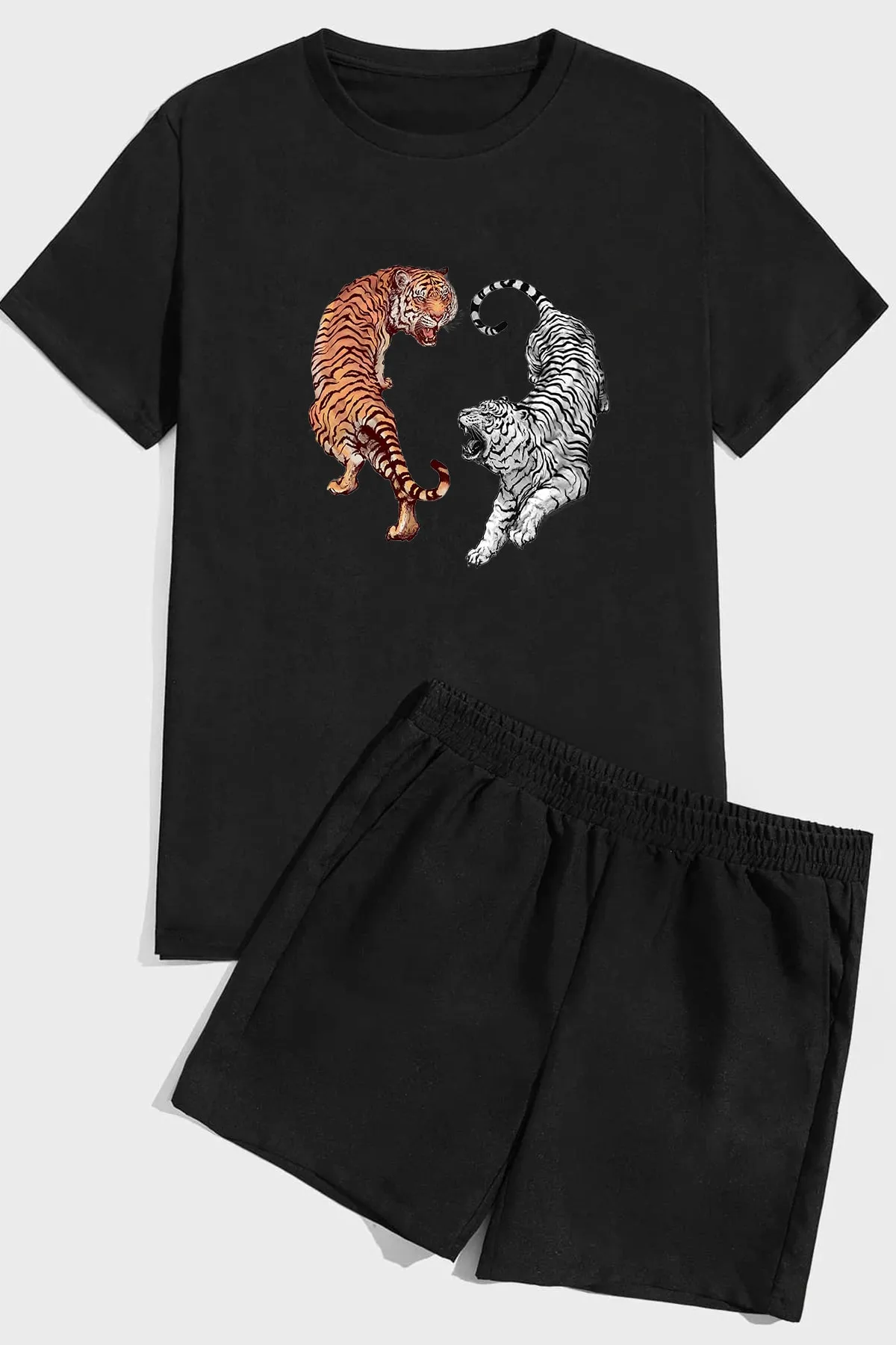 uyguntarz  Shorts-Set mit Tiger-Print