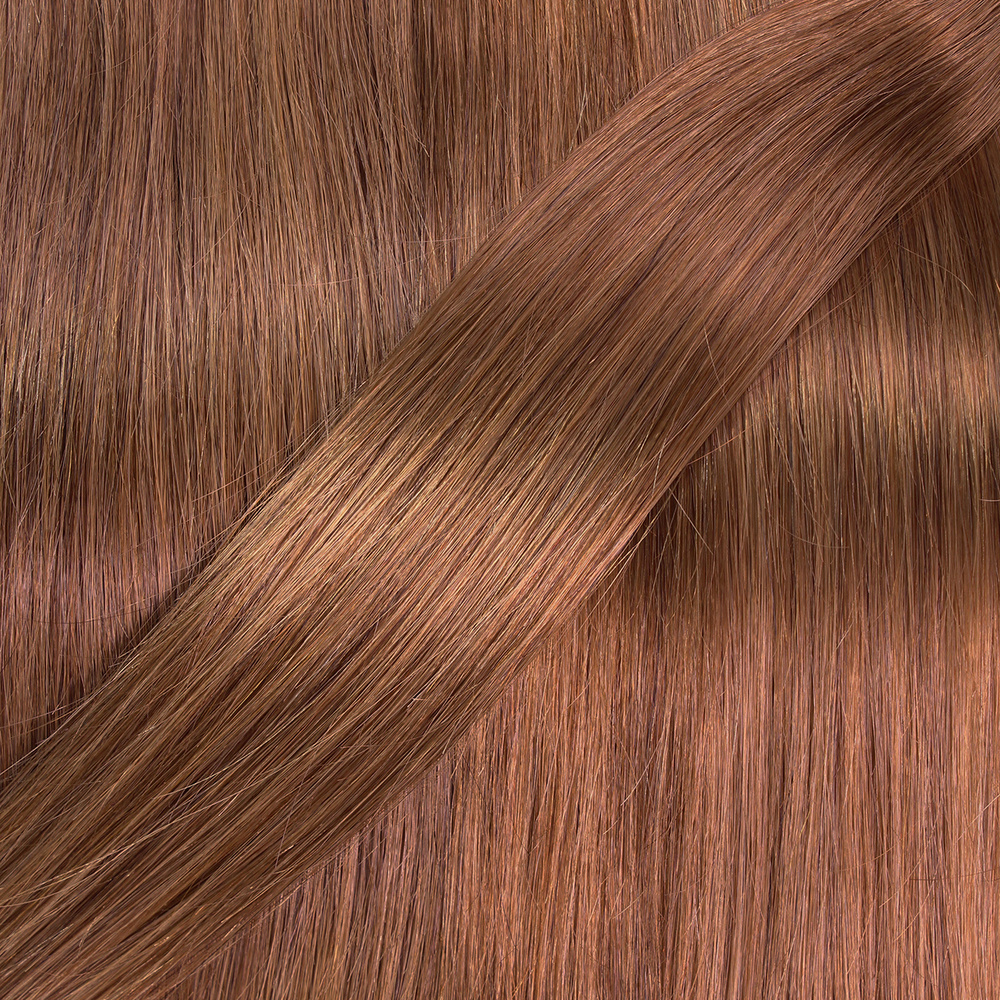 hair2heart Extensions adhesives Invisible Premium cheveux naturels #8 Marron clair extensions