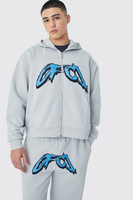Official Satin-Hoodie mit Reißverschluss & Jogginghose