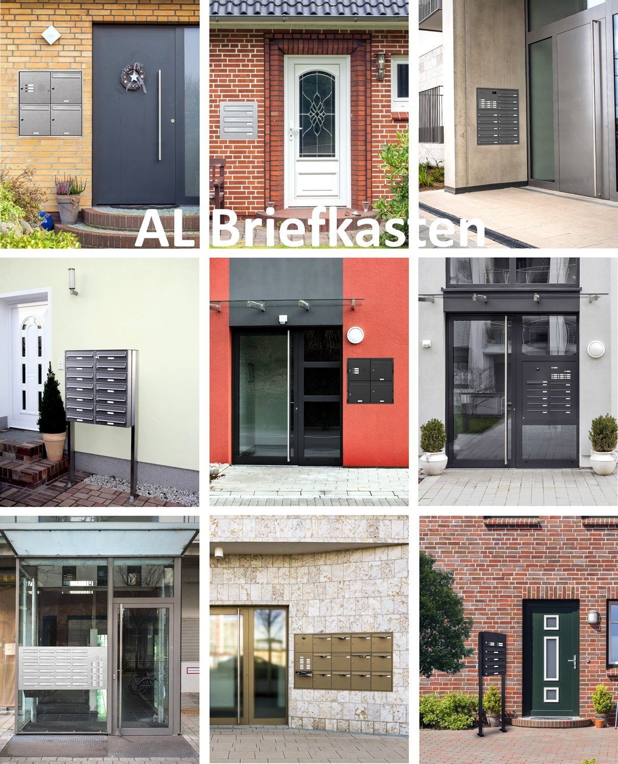 AL Briefkastensysteme Wandbriefkasten 18er Premium Briefkasten Anthrazit RAL 7016 Unterputz Anlage 3x6