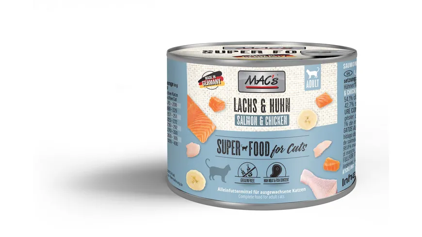 MAC's CAT Katzennassfutter Lachs & Huhn 200 g