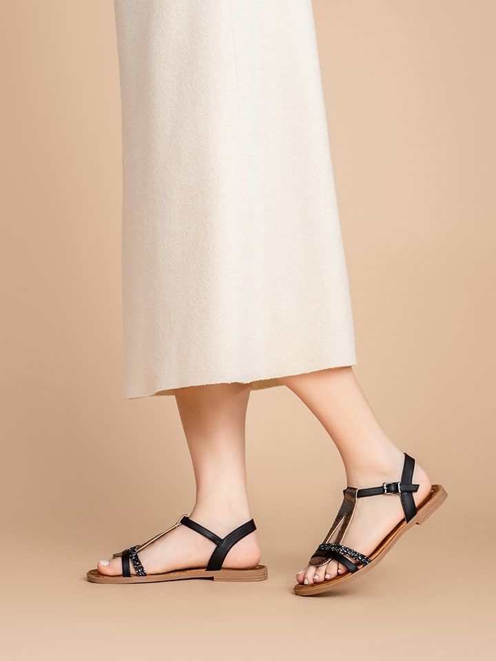 Foreverfolie Sandalen in Schwarz günstig kaufen