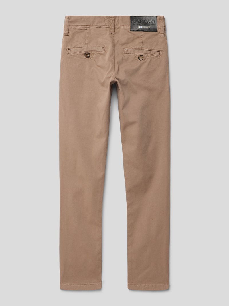 Hose mit Label-Patch in beige