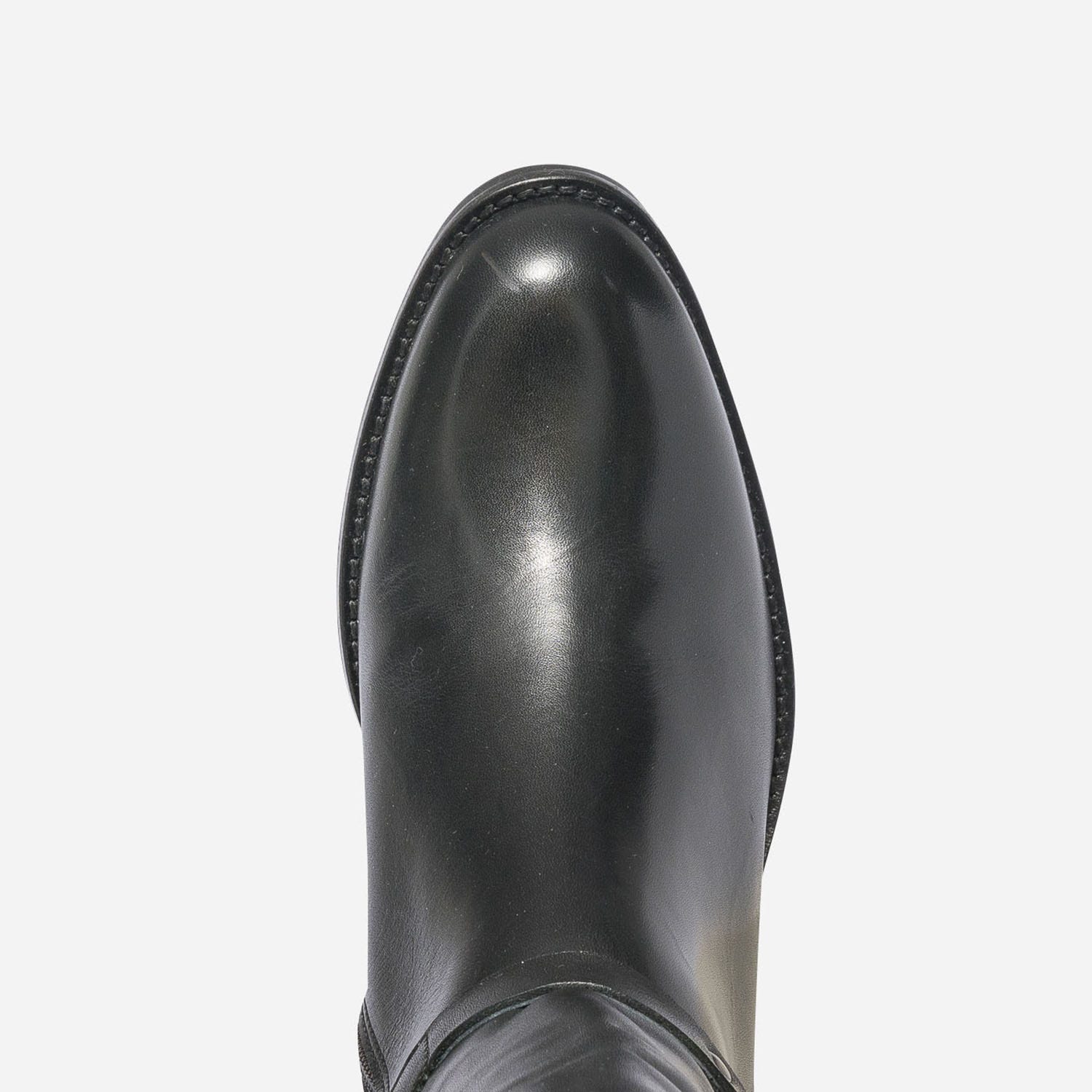 Botte noire éco-conçue en cuir
