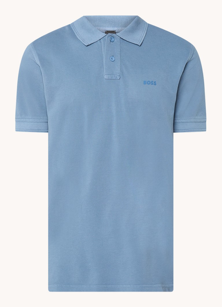 Polo HUGO BOSS Prime de corte regular, confeccionada em piqué de algodão com logotipo.
