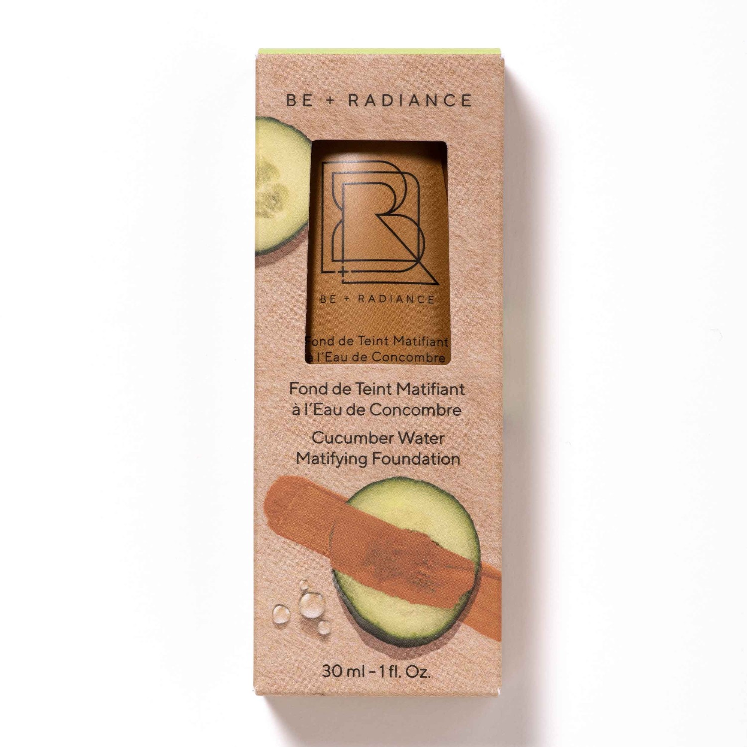 BE + Radiance Mattifying Foundation z wodą ogórkową nr 08