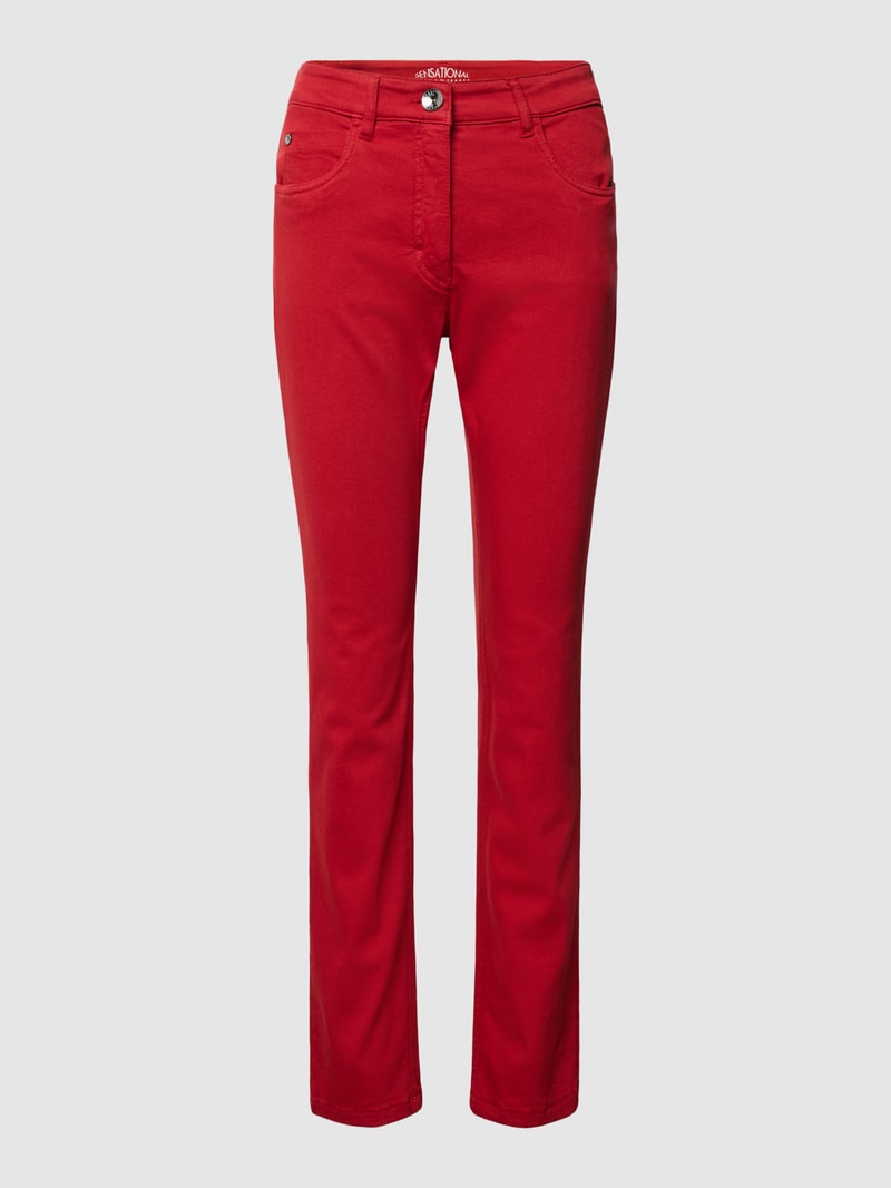 Slim Fit Jeans mit Stretch-Anteil Modell 'TWIGY' in rot