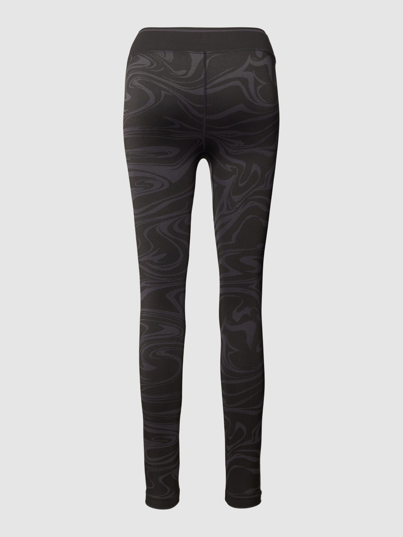 Leggings mit Allover-Muster in schwarz