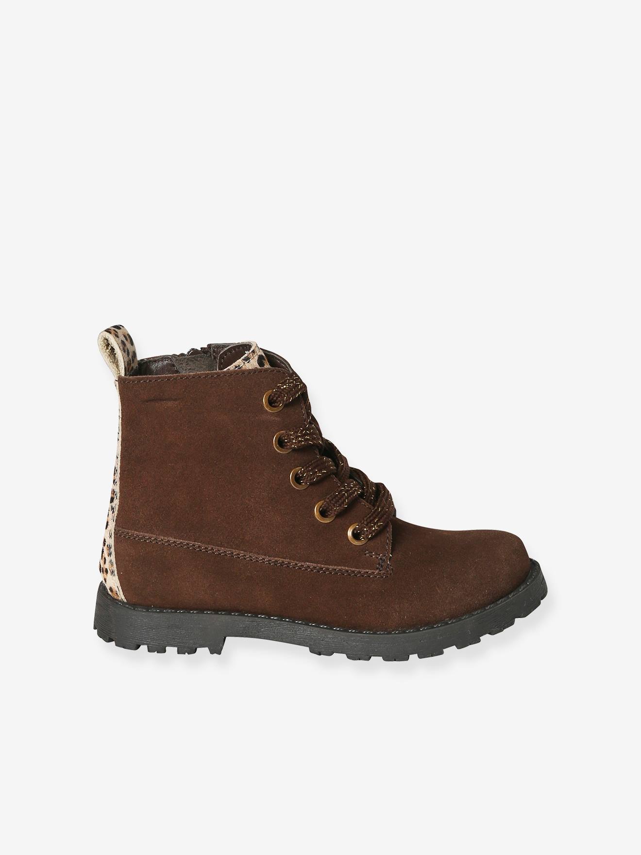 Vertbaudet Mädchen Boots mit Anziehtrick - braun