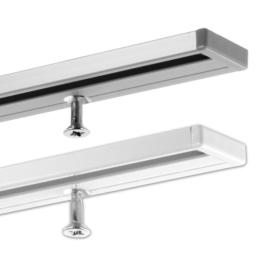 Gardinenschiene Vorhangschiene in Aluminium, 1-läufig, Speditionsversand, Gardineum, 1-läufig