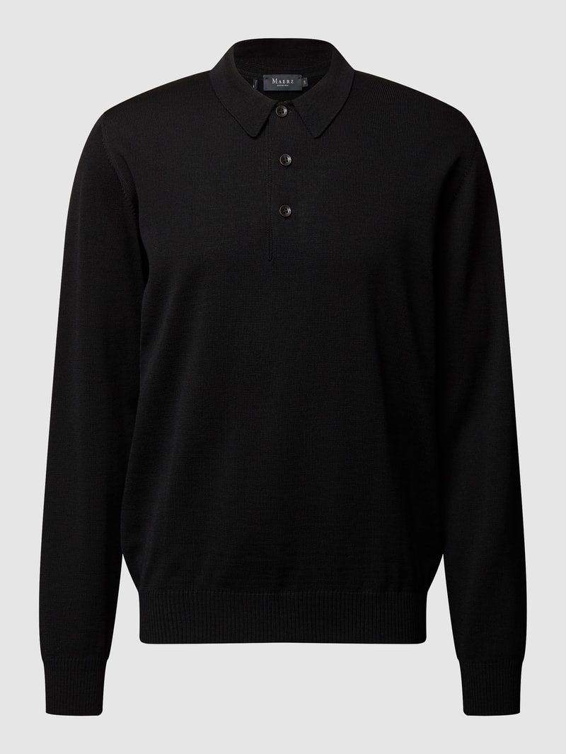 Pullover aus Schurwolle in schwarz
