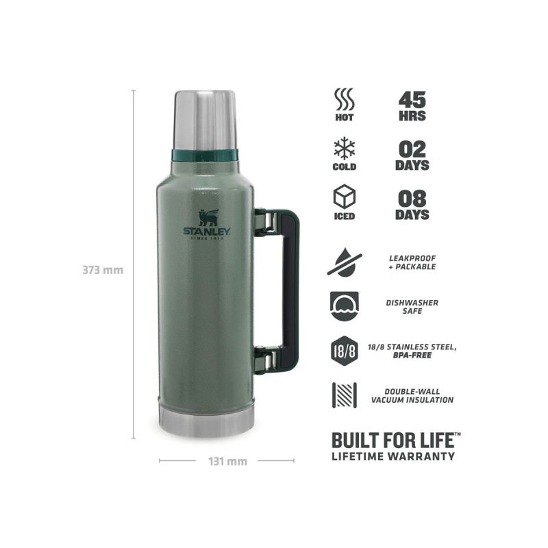 Stanley Thermoflasche, Classic Legendary Bottle Xlarge 2.0qt \/1.9l Matte Black Pebble