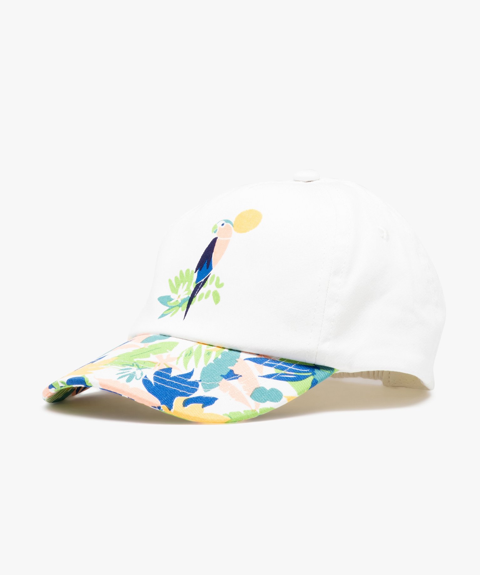 Casquette fille imprimé tropical blanc | GEMO