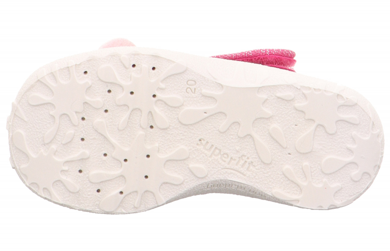 SPOTTY - Pink Hausschuh mit Klettverschluss