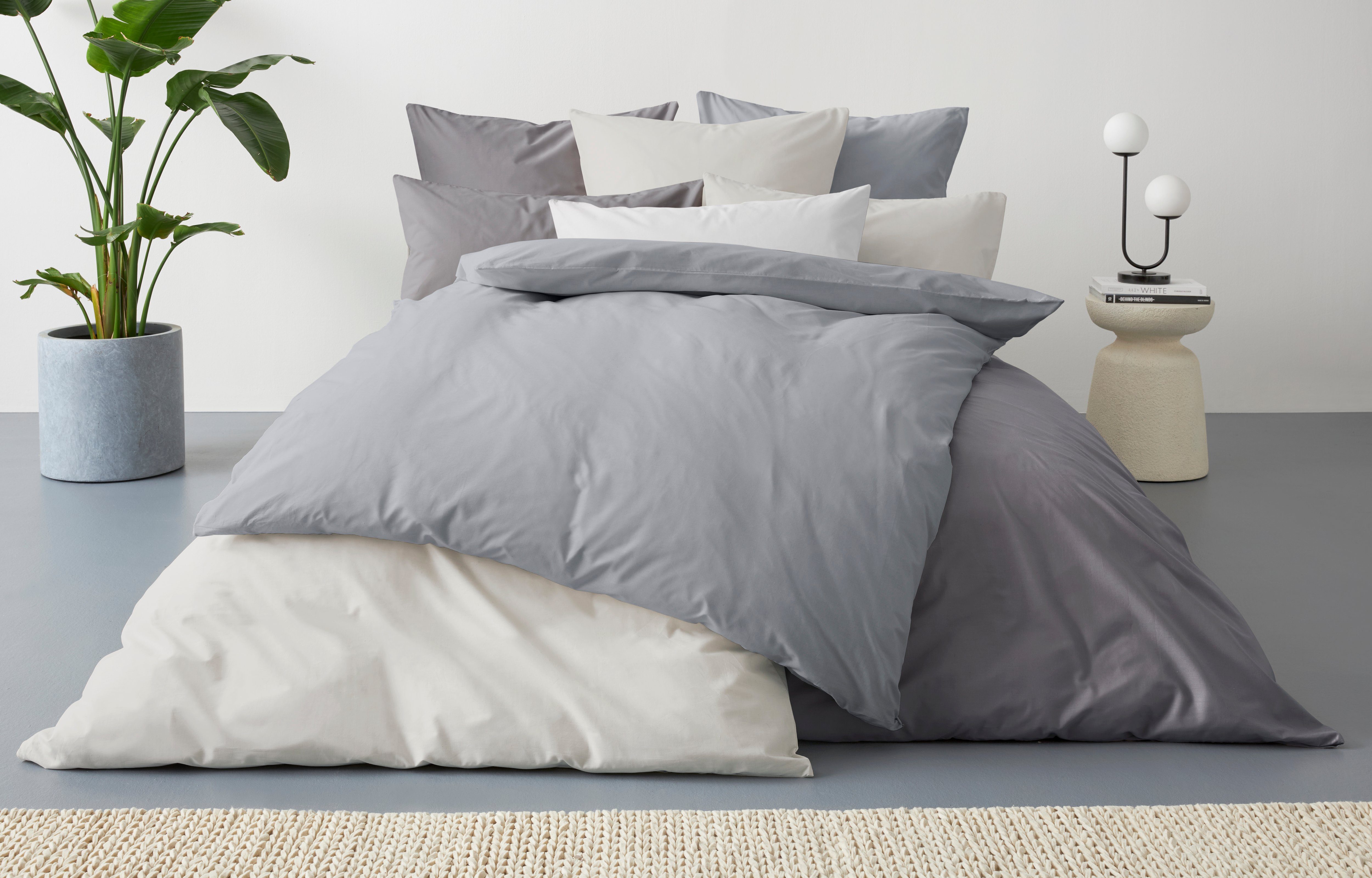 Bettwäsche Sari in Gr. 135x200 oder 155x220 cm, Schlafwelt, Renforcé, 2 teilig, Bettwäsche aus Baumwolle, zeitlose Bettwäsche mit Reißverschluss