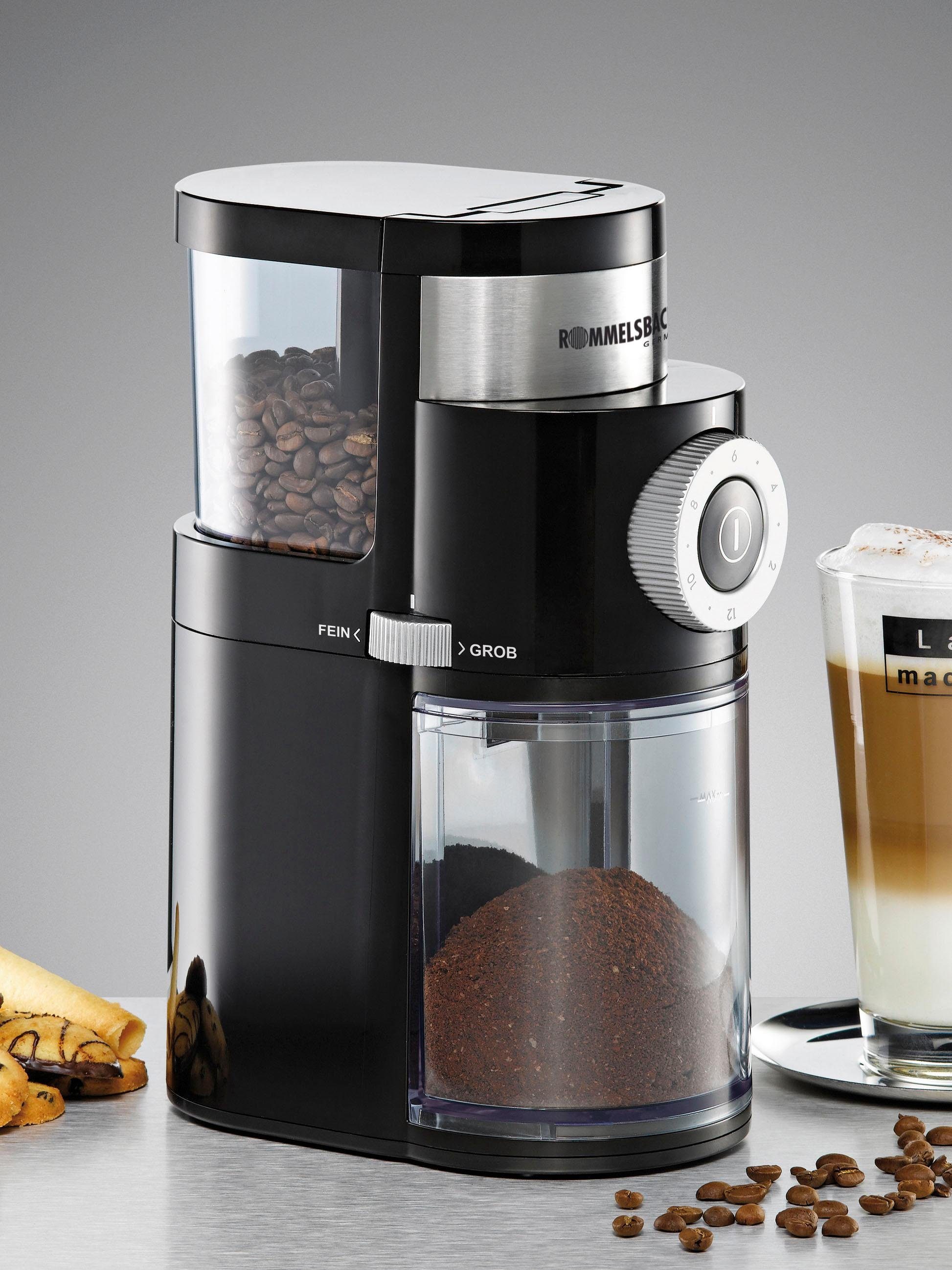 Rommelsbacher Kaffeemühle EKM200, 110 W, Scheibenmahlwerk, 250 g Bohnenbehälter