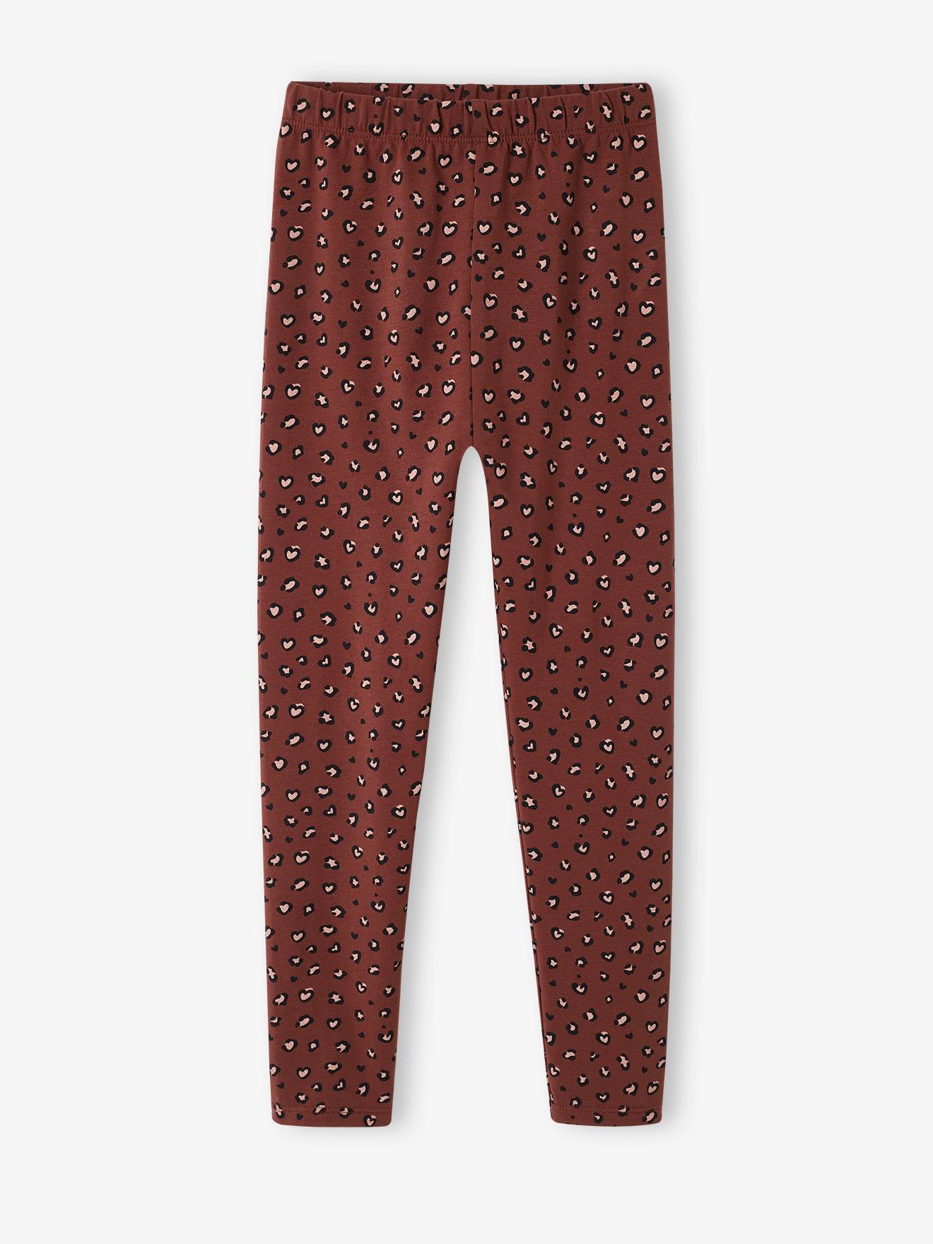 Legging fille imprimé vert de gris