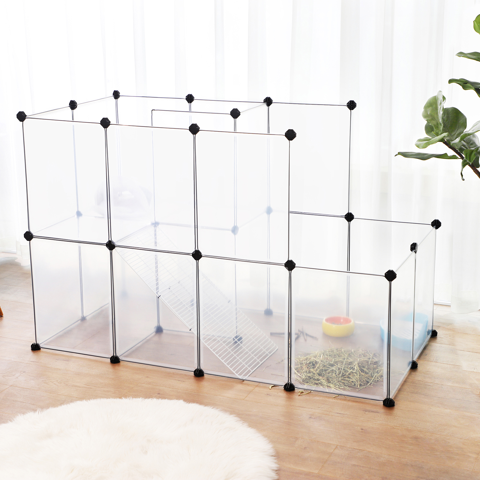 SONGMICS Freigehege SONGMICS DIY-Hamsterkäfig aus Kunststoff