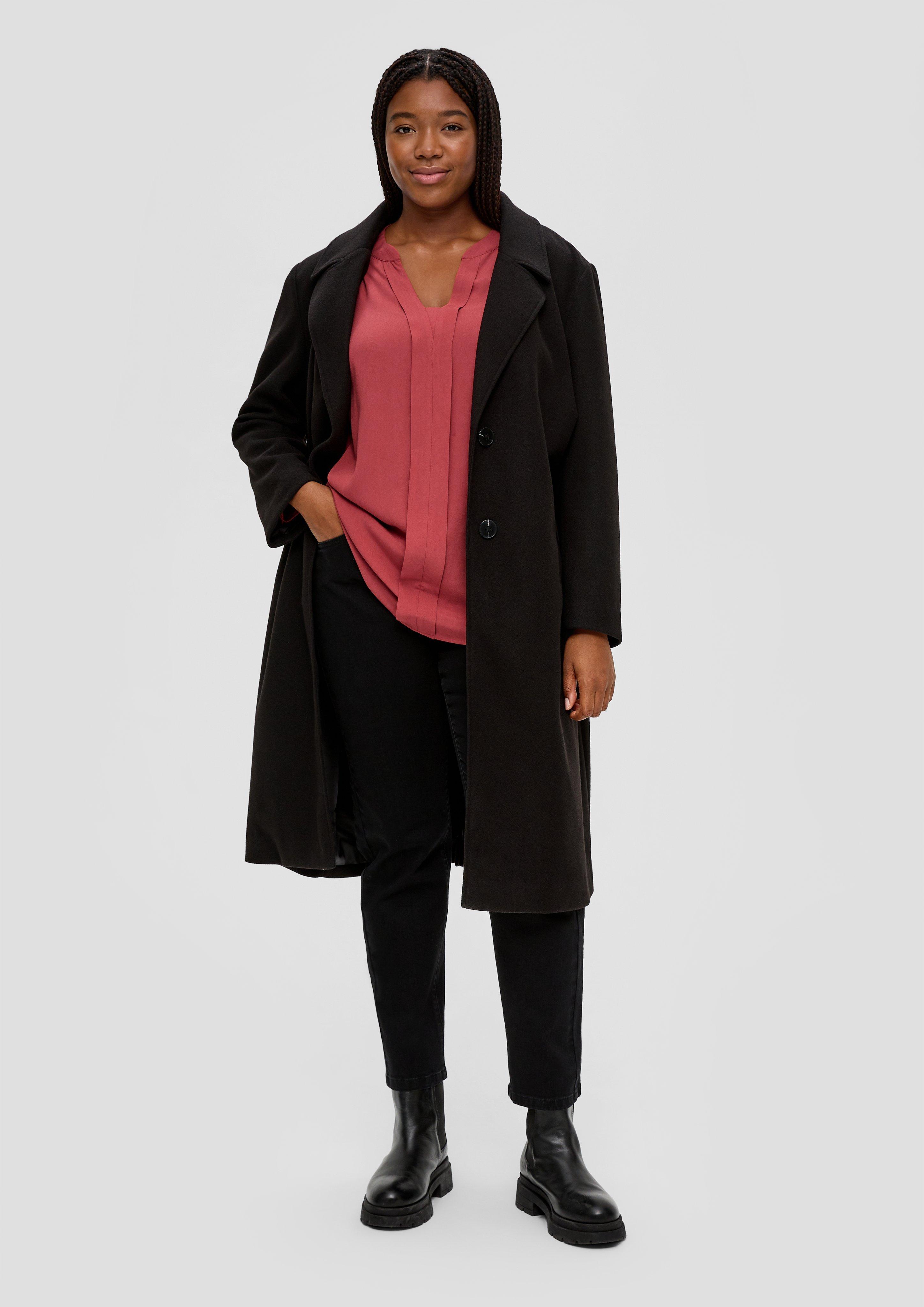 Crêpe-Bluse mit Passe  2136469-3555
