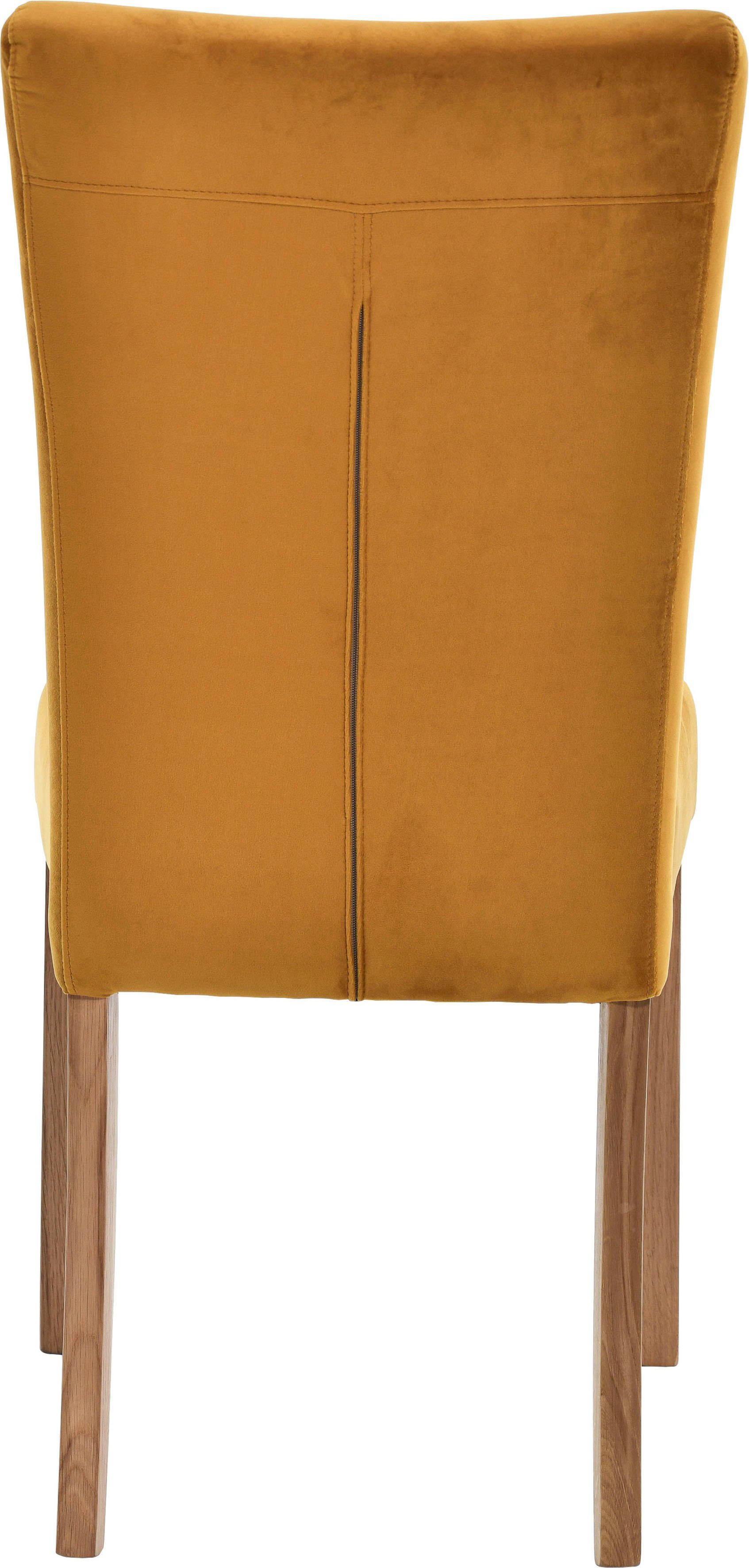 Home affaire 4-Fußstuhl Barentssee (Set, 2 St), im 2er Set, aus massiver Eiche natur