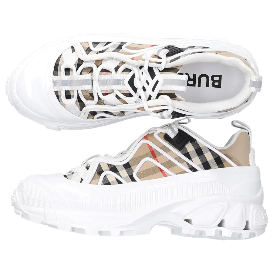Burberry - Sneaker low ARTHUR Baumwolle - weiß