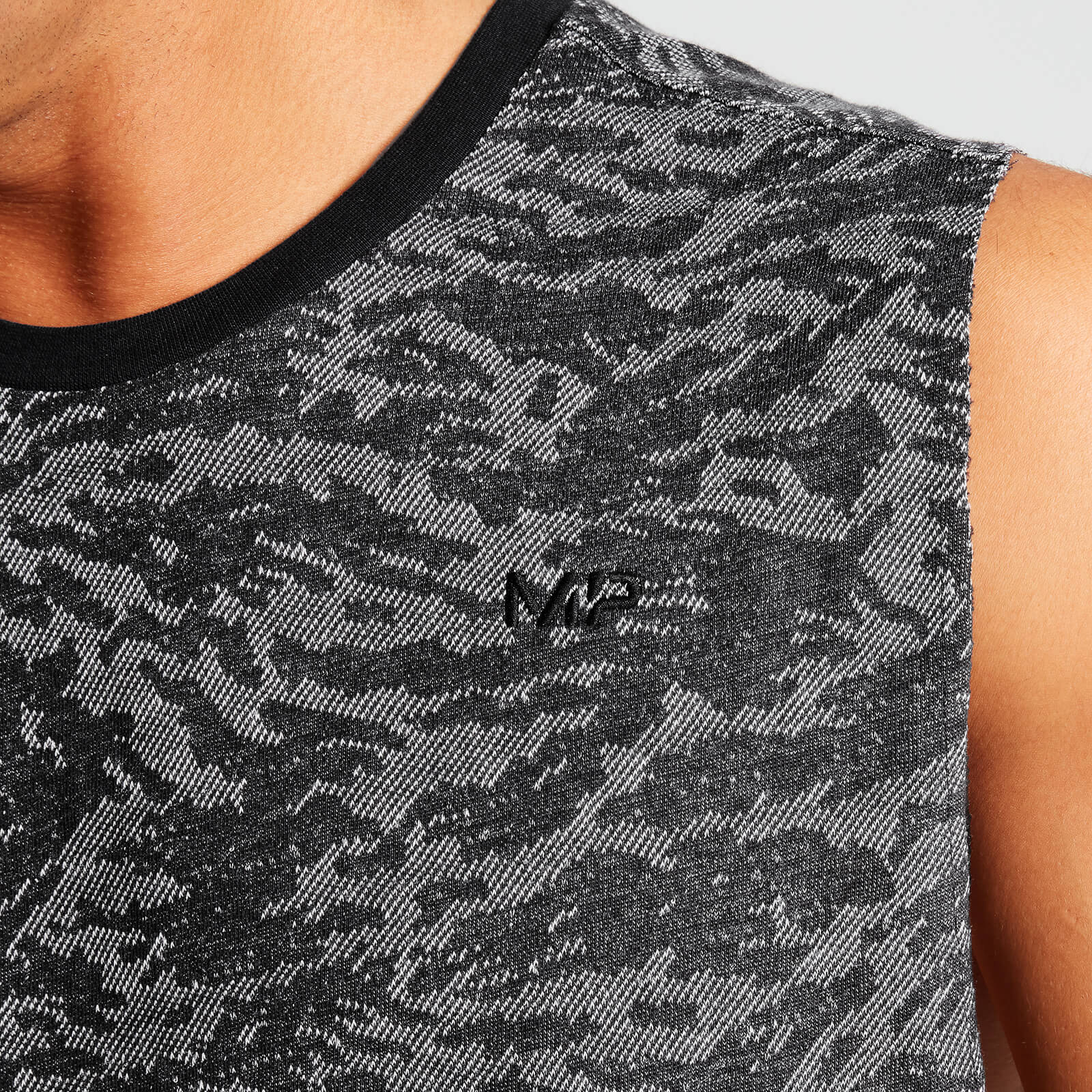Débardeur d’entraînement à imprimé camouflage MP pour hommes – Noir