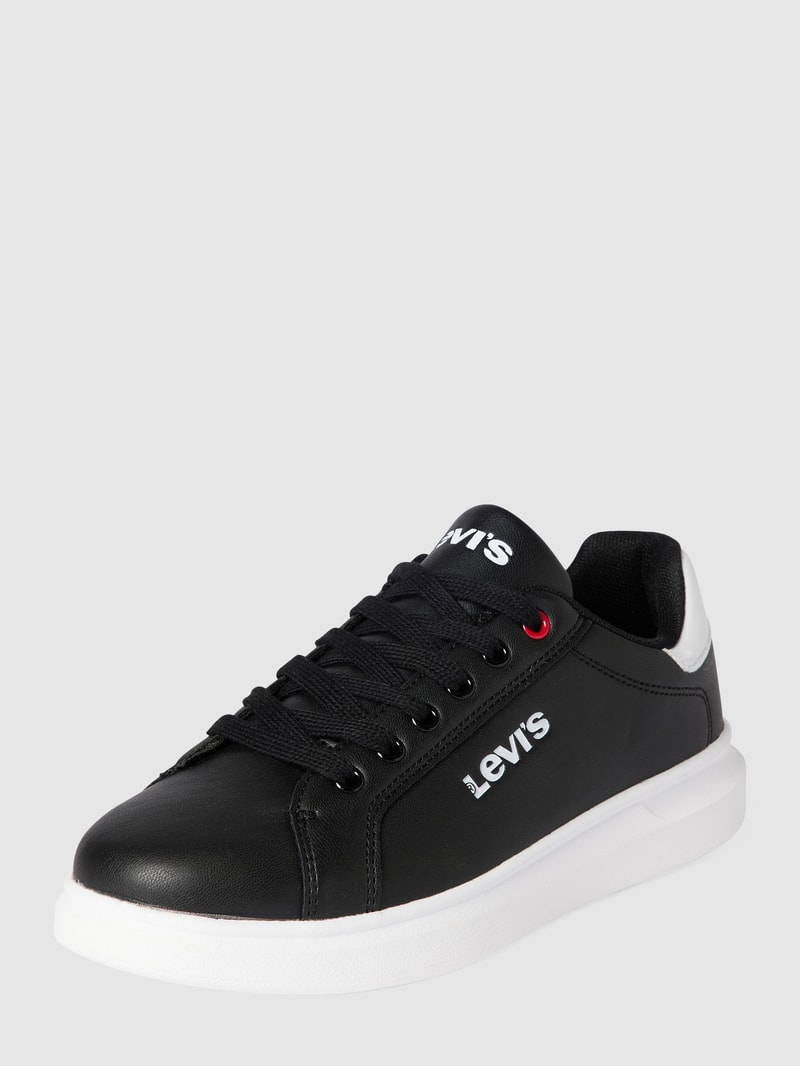 Sneaker mit Label-Details Modell 'ELLIS' in schwarz
