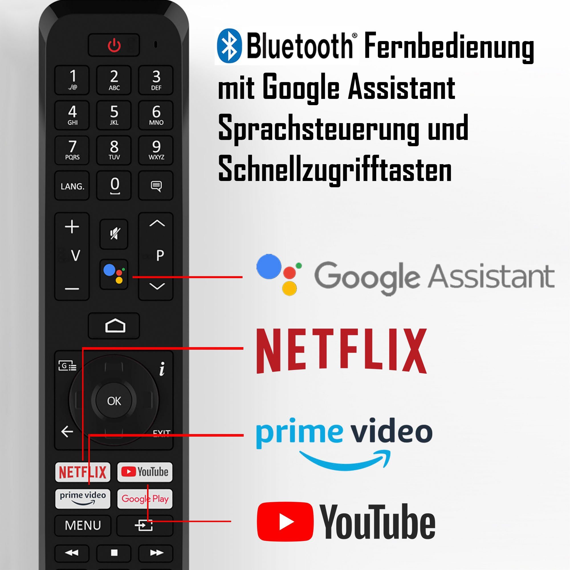 JVC LT-43VA3355 LED-Fernseher (108 cm/43 Zoll, 4K Ultra HD, Android TV, Smart-TV)