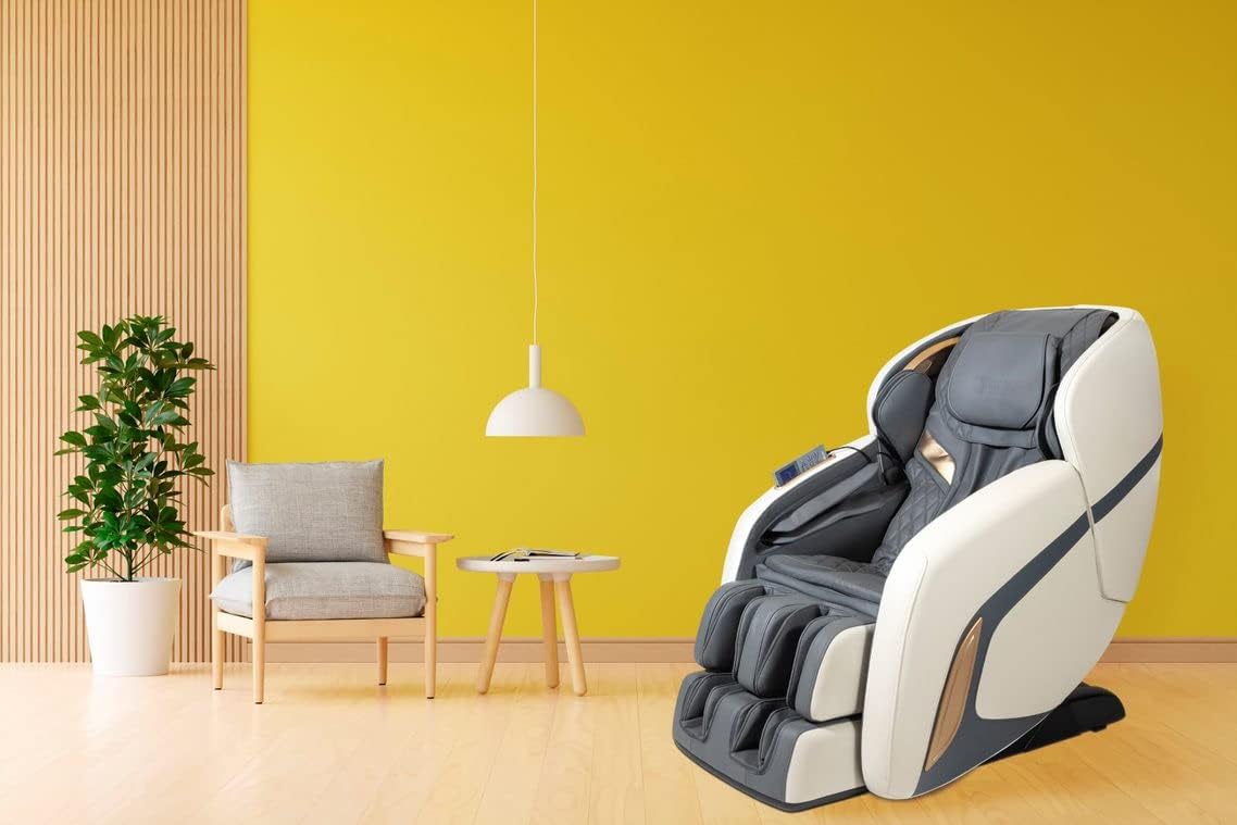 GLOBAL RELAX | KENSHO® Plus | Sillón Masaje Azul Grisaceo | 7 Programas | Presoterapia de Aire, Reflexoterapia de Pies, Termoterapia Espalda, Gravedad y Espacio Cero| Sonido Envolvente 3D | Bluetooth