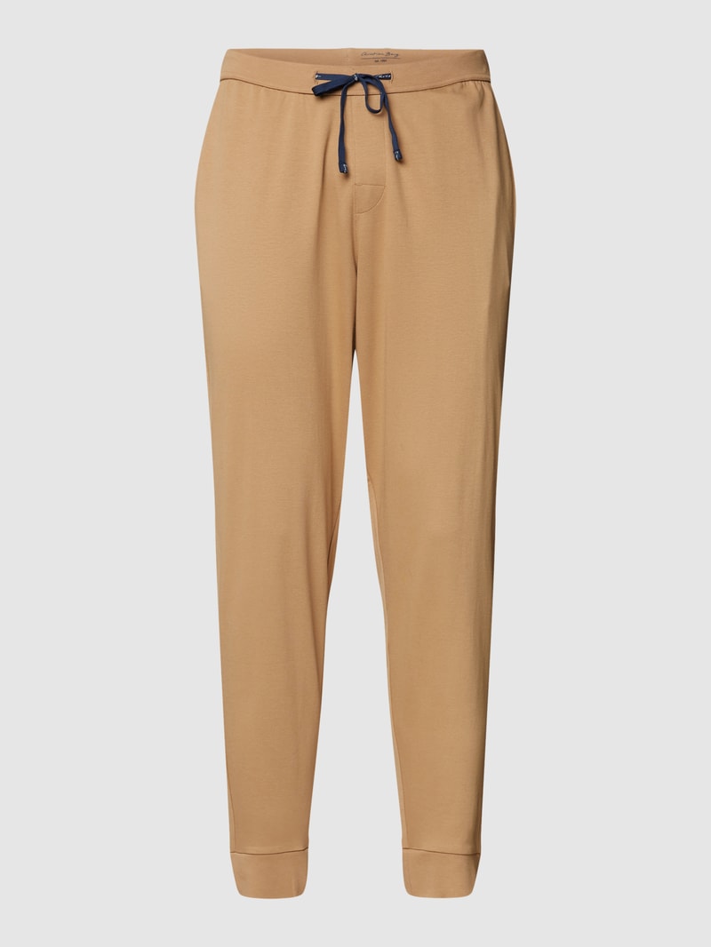 Sweatpants mit Label-Details in camel