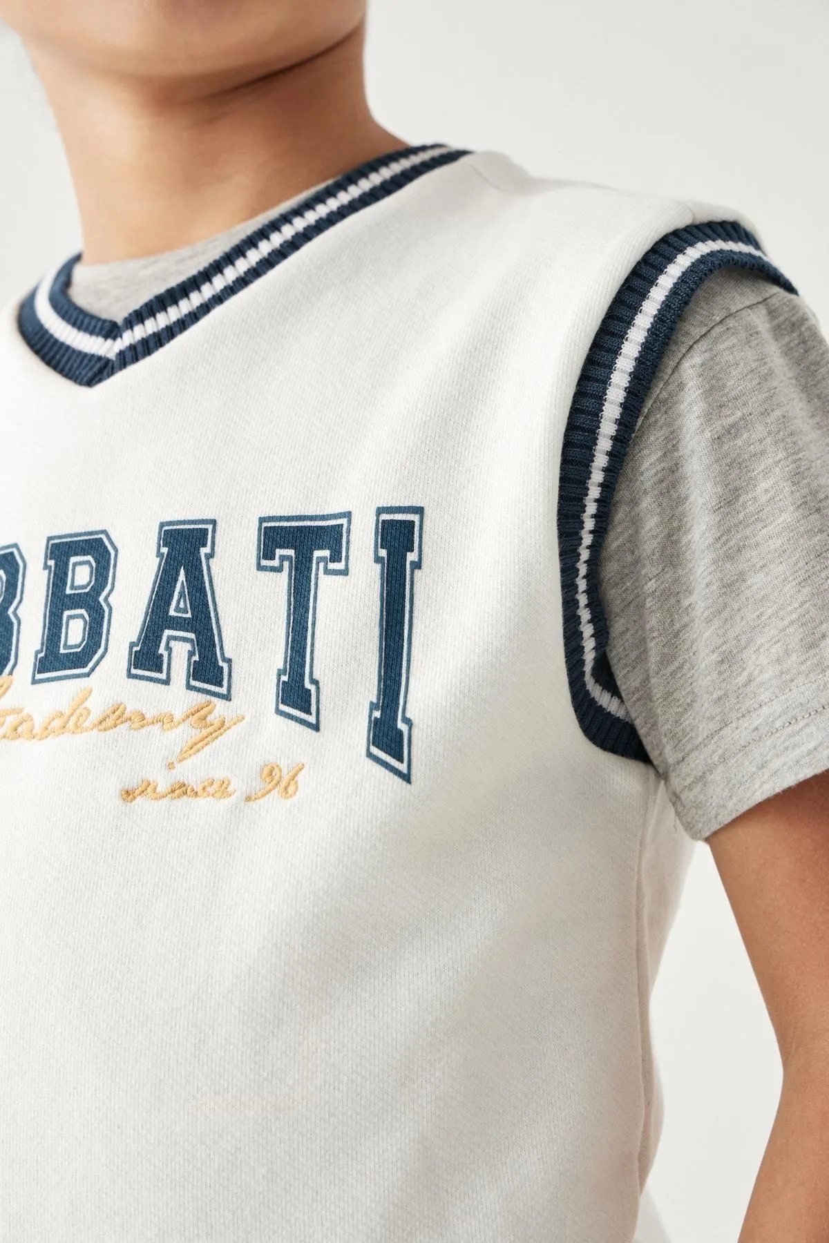 Nebbati  Weißer Jungenpullover 22pfwnb3416